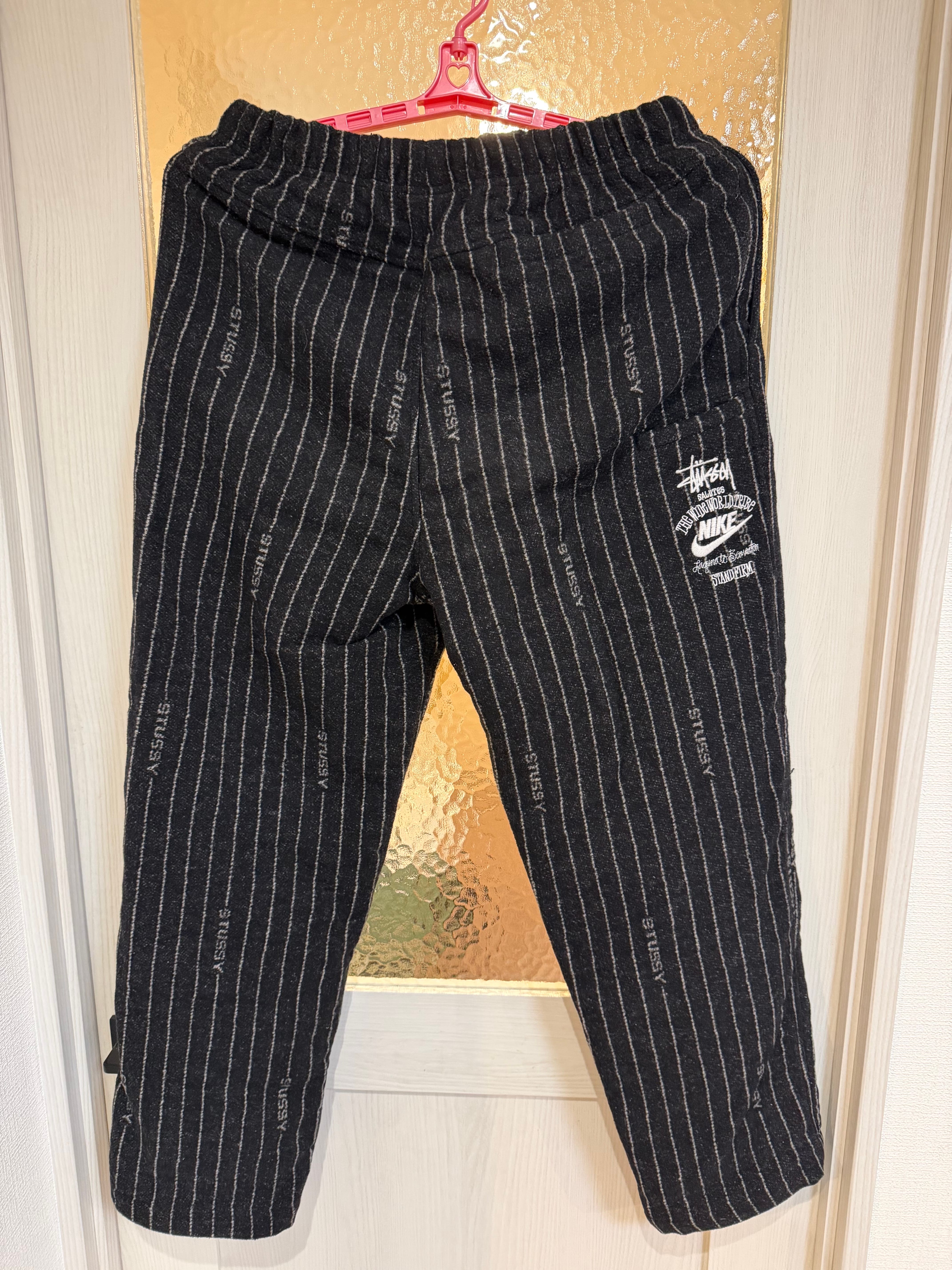 Stussy x Nike Striped Wool Pants "Black"