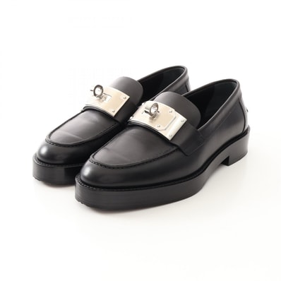 エルメス HERMES ホット ケリーバックル レザー ローファー 靴 レザー レディース ブラック系 【中古】