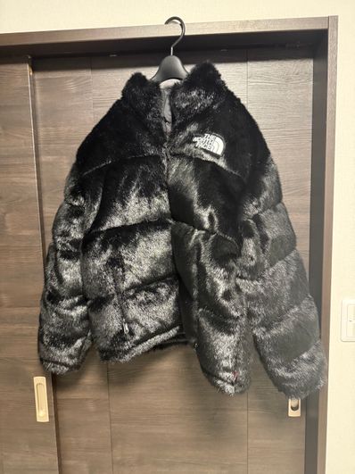 Supreme x The North Face Faux Fur Nuptse Jacket "Black"