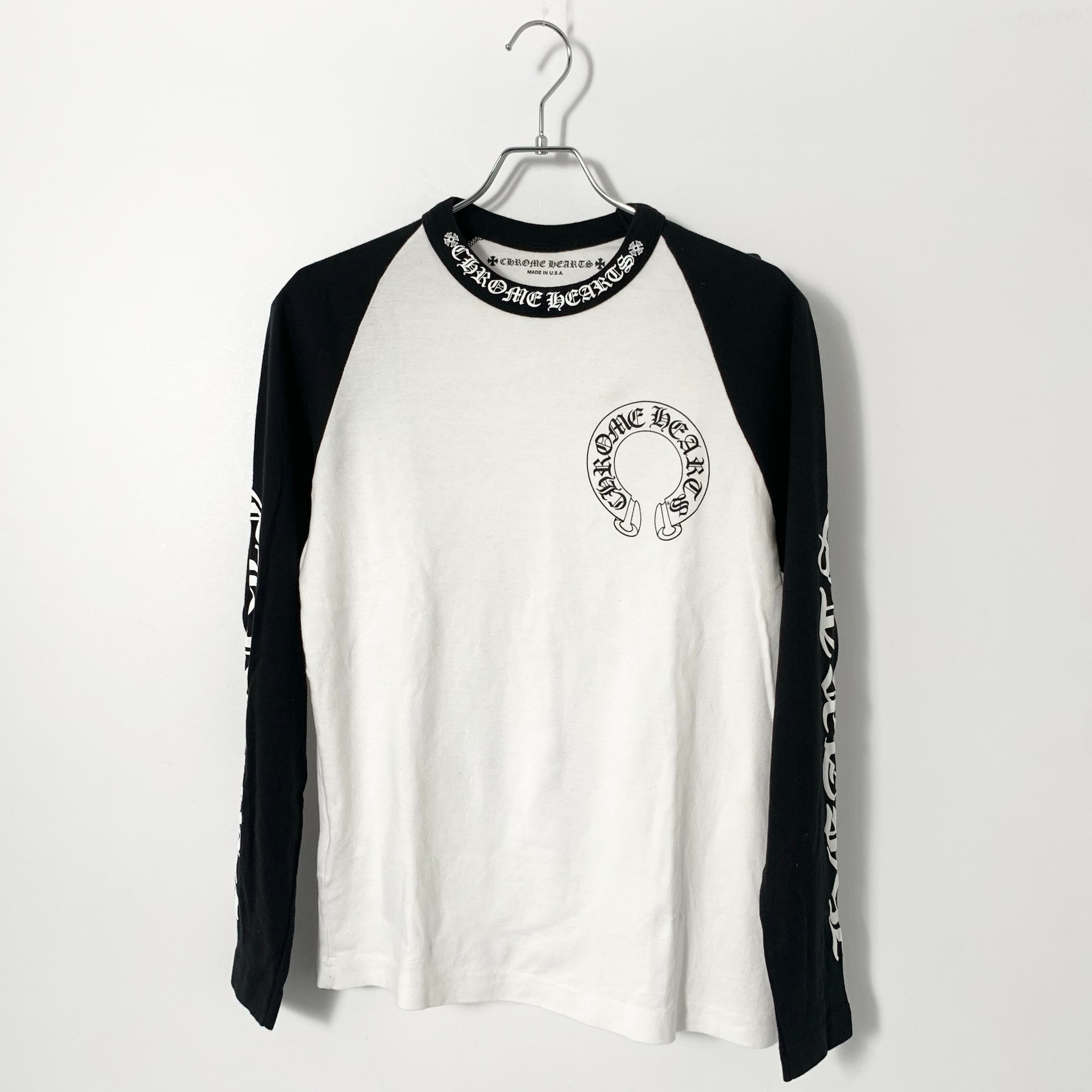 CHROME HEARTS Horse shoe Baseball Shirt "White"