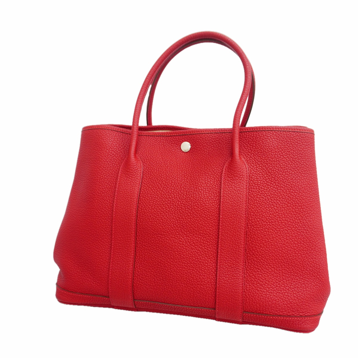 ★最終価格★SALE【6id5292】エルメス トートバッグ ガーデンパーティPM ネゴンダ ヴァーミリオン シルバー金具 T刻印【中古】レディース