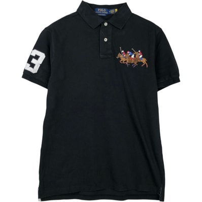 古着 ラルフローレン Ralph Lauren POLO RALPH LAUREN CUSTOM SLIM FIT トリプルポニー 半袖 ポロシャツ メンズM相当/eaa623983