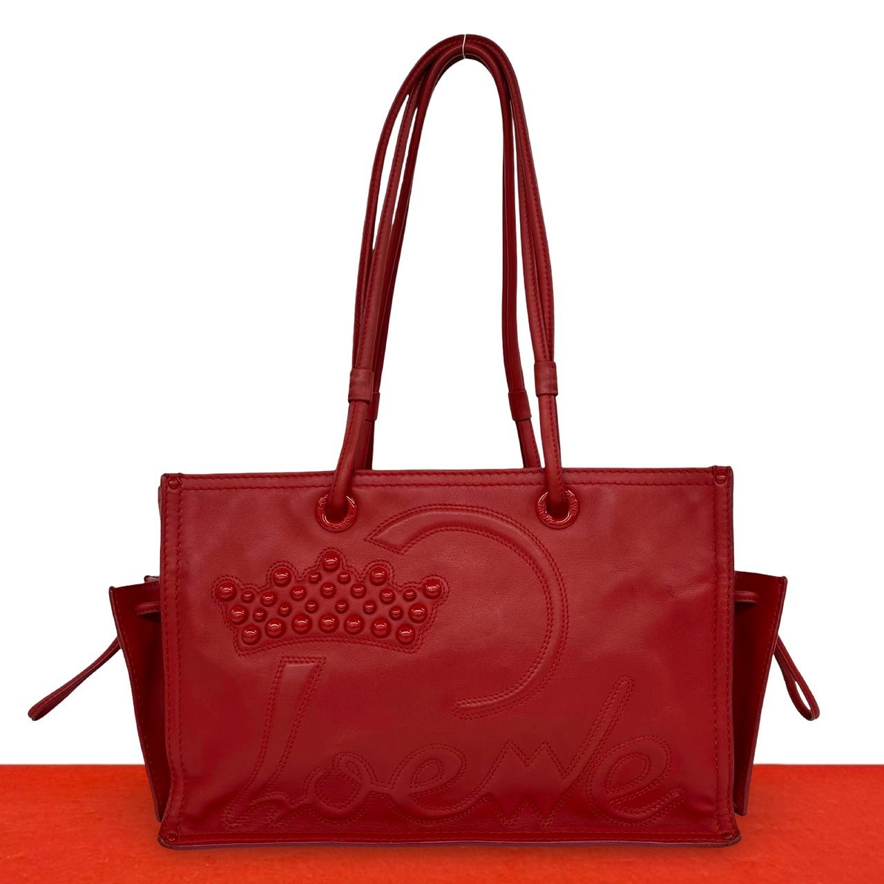 LOEWE ロエベ ショッパー トートバッグ レザー トートバッグ レッド
72844