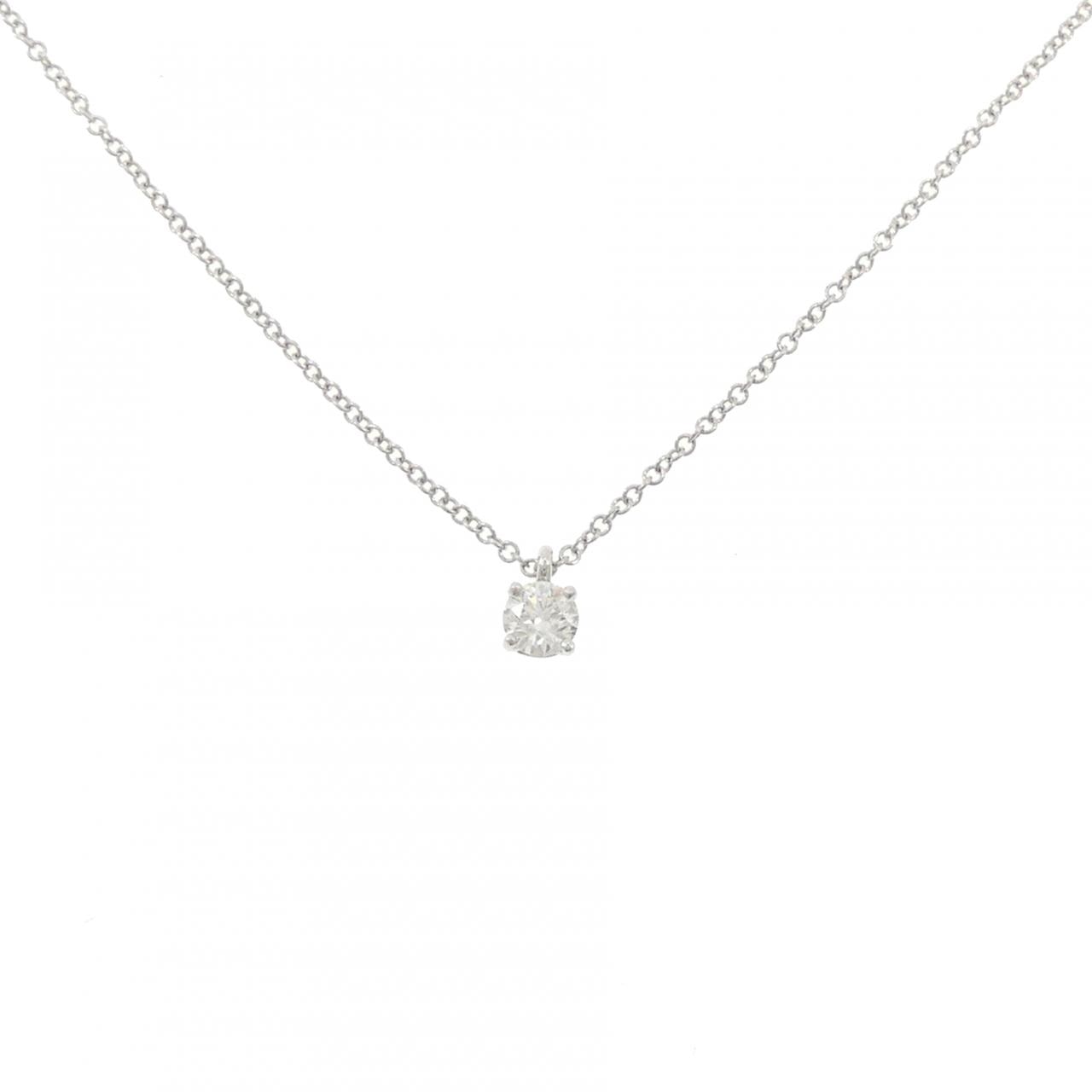ティファニー ソリティア ネックレス 0.22CT F VVS2 3EXT