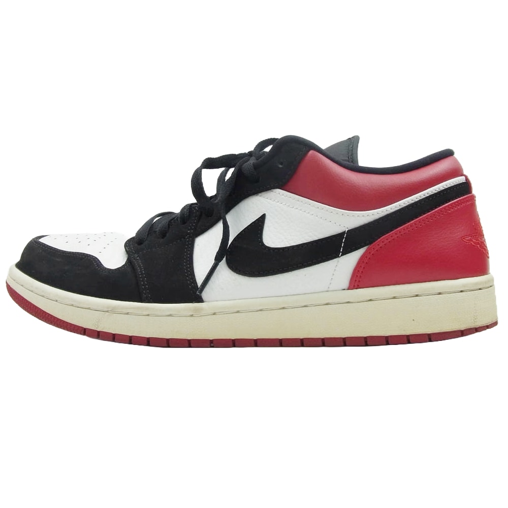 NIKE AIR JORDAN ナイキ ジョーダン スニーカー 553558-116 Air Jordan 1 Low Black Toe AJ1 エアジョーダン ロー ブラックトゥ スニーカー ブラック系 レッド系 29cm【中古】