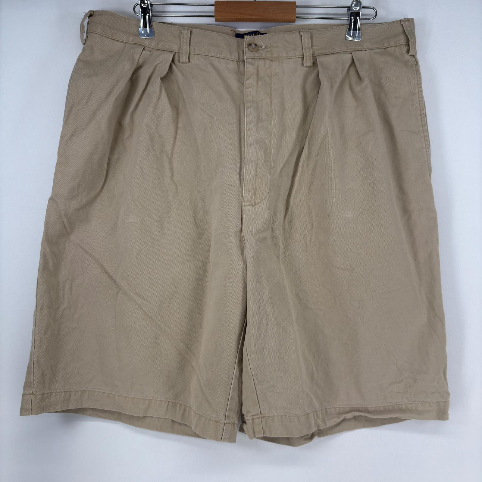 古着 ポロ・ラルフローレン POLO RALPH LAUREN ショートパンツ ワンポイント ハーフパンツ チノパン 大きいサイズ w40T ベージュ メンズ