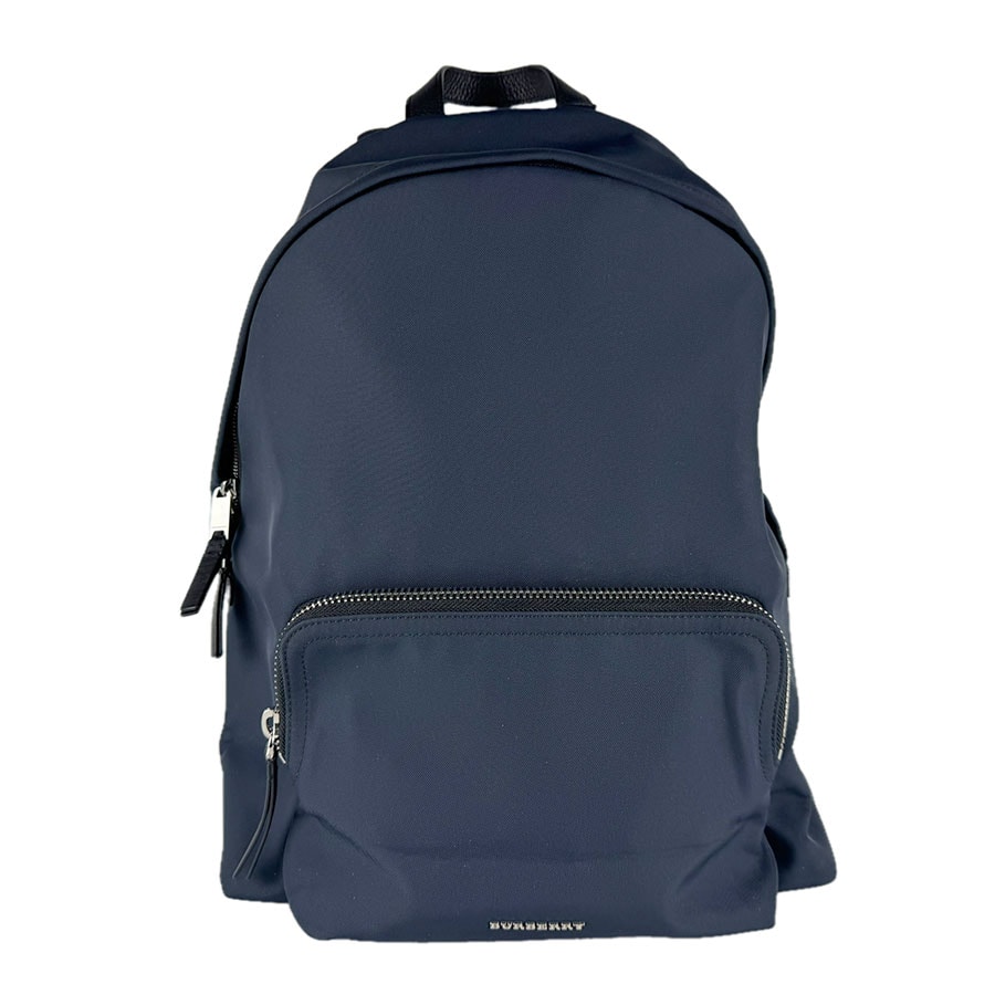 バーバリー BURBERRY リュック ナイロンキャンバス ネイビー シルバー メンズ【中古】 z9984