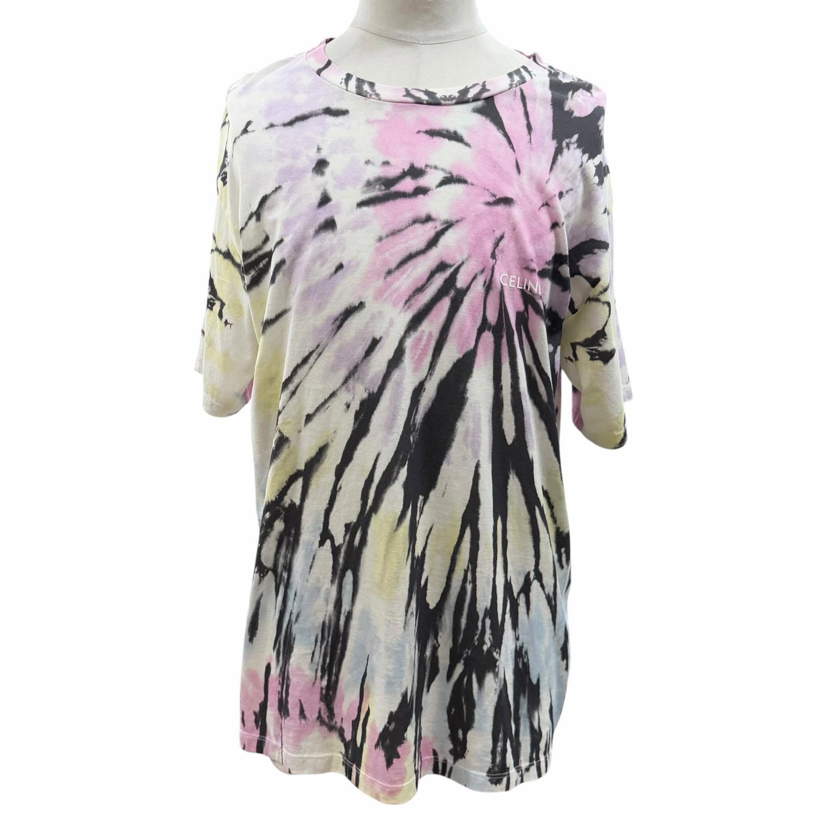 美品 セリーヌ 半袖Tシャツ マルチ メンズ L 2X59G649V