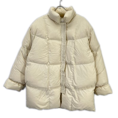 トゥデイフル 12020203 アイボリー ナイロン×コットン スタンドカラーダウンジャケット 36