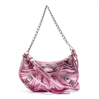 バレンシアガ BALENCIAGA カゴール Le Cagole Mini Shoulder メタリック ショルダーバッグ【中古】