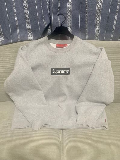 Supreme Box Logo Crewneck "Heather Grey" (22FW)