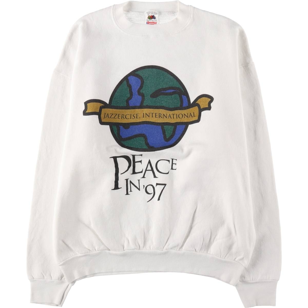 古着 90年代 フルーツオブザルーム FRUIT OF THE LOOM プリントスウェットシャツ トレーナー USA製 メンズXL相当 ヴィンテージ/eaa520719