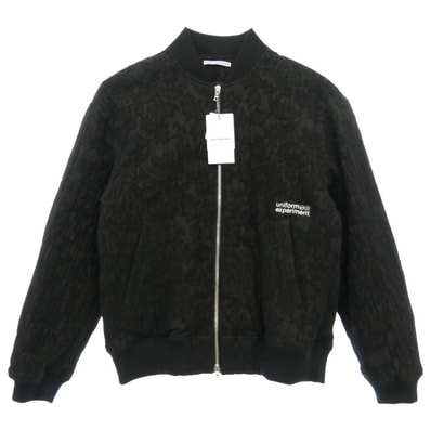 uniform experiment ユニフォームエクスペリメント 26SS UE-260022 JACQUARD SHORT BLOUSON ボタニカル 総柄 ジャカード ショート フライトブルゾン ブラック系 2【新古品】【未使用】【中古】