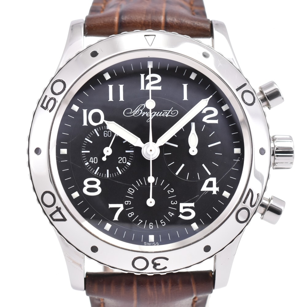 ブレゲ Breguet 3800 アエロナバル タイプXX クロノグラフ 自動巻き メンズ 良品 箱付き R#146158