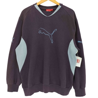 EU製 ロゴプリント Vネック スウェット【1141926335759】