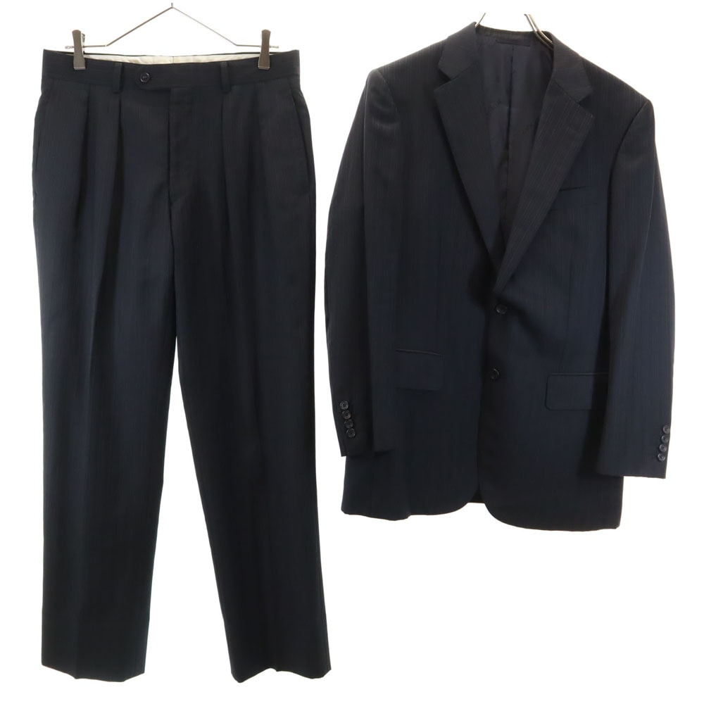 BURBERRY LONDON バーバリーロンドン 三陽商会 日本製 ストライプ柄 スーツ 上下セットアップ A5 チャコールグレー