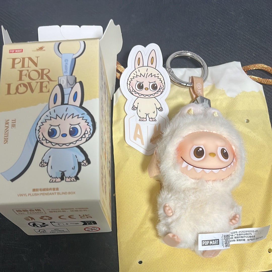 POP MART THE MONSTERS (LABUBU) Pin for Love Series-Vinyl Plush Pendant (A-M) A