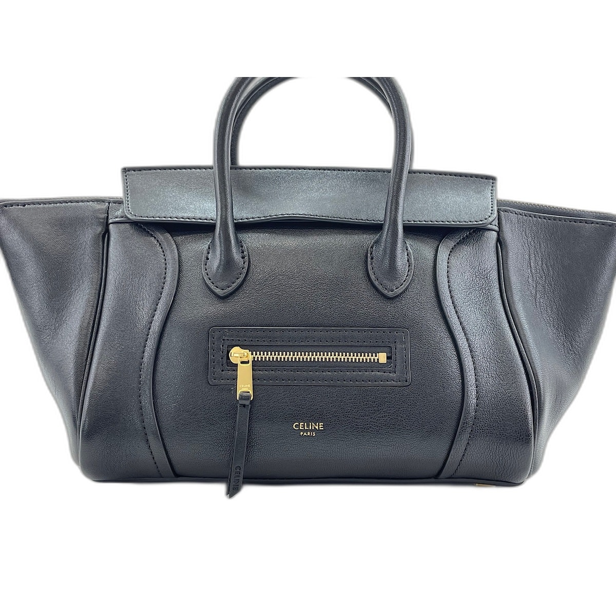 セリーヌ CELINE リトルラゲージ ハンドバッグ レザー【中古】