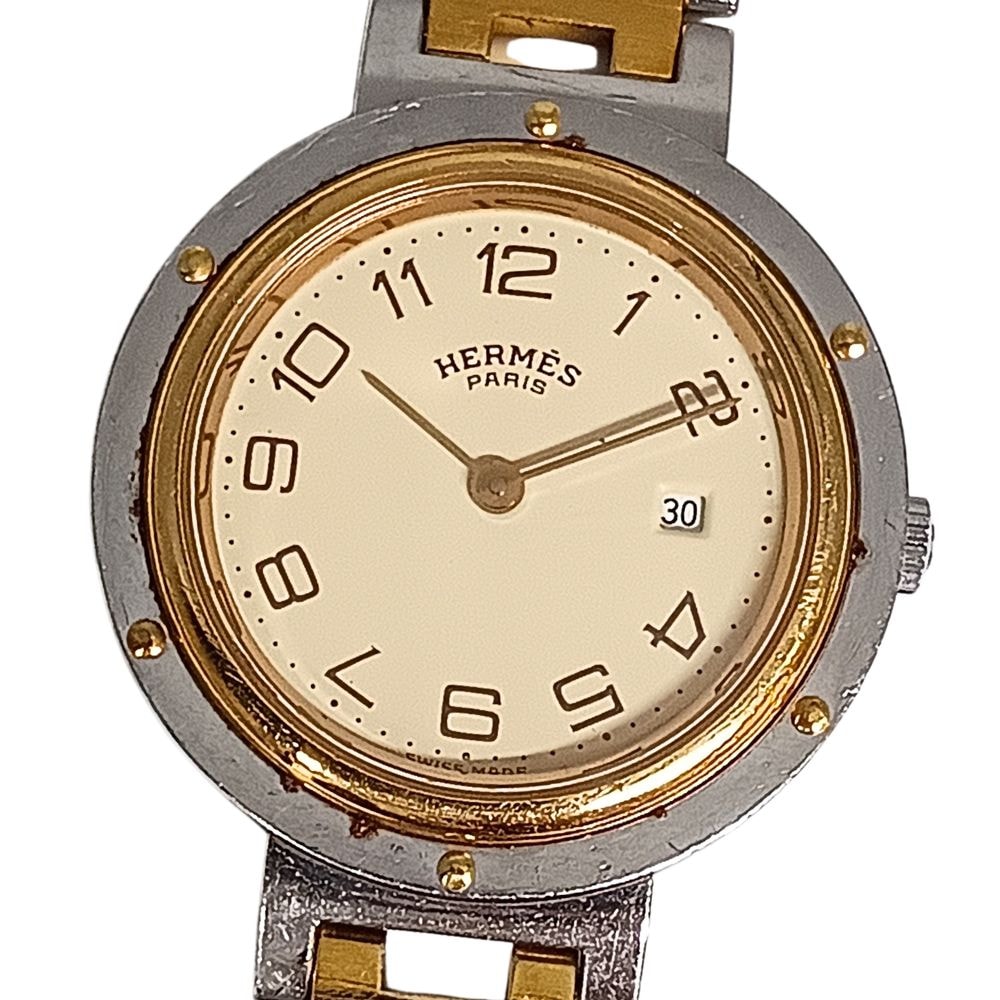 HERMES エルメス クリッパー コンビ クォーツ  腕時計 C1328