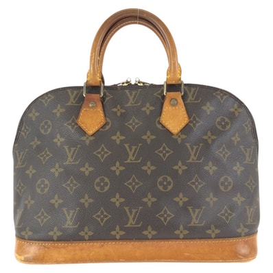 LOUIS VUITTON ルイヴィトン モノグラム アルマPM ブラウン ゴールド金具 PVC レザー/ トートバッグ ハンドバッグ 602040 【中古】