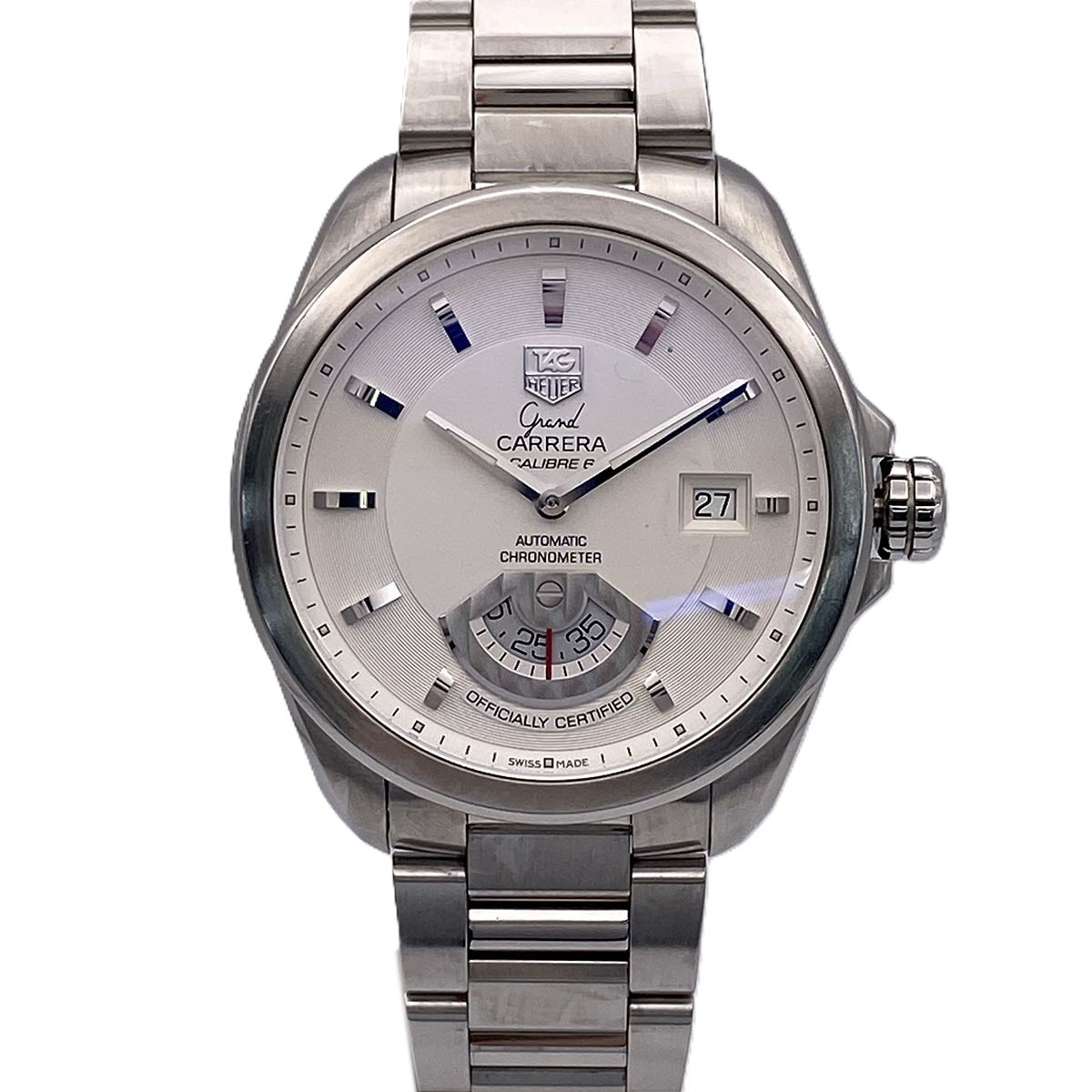 TAG HEUER タグホイヤー グランドカレラ キャリバー6 自動巻き 腕時計 WAV511B.BA0900 ステンレススチール シルバー ホワイト メンズ【中古】