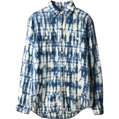 古着 ラルフローレン Ralph Lauren POLO RALPH LAUREN CLASSIC FIT タイダイ柄 長袖 リネンシャツ メンズXS相当/eaa643367