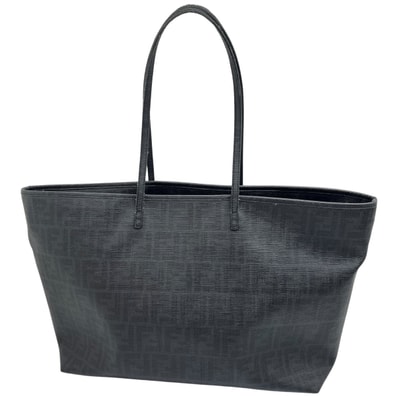 FENDI フェンディ トートバッグ ズッカ 持ち手劣化有 8BH199/UZD ブラック系