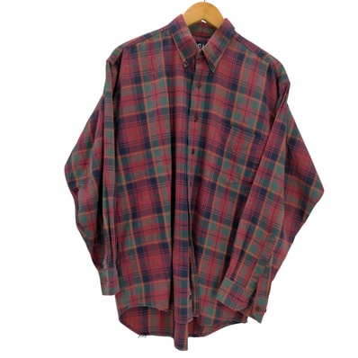 90S デカタグ ボタンダウン L/S チェック シャツ【1141390940367】
