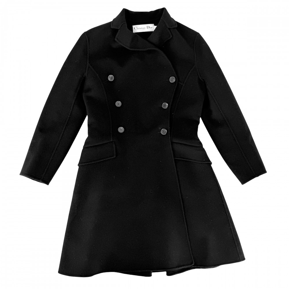 Christian Dior クリスチャンディオール アウター ダブルブレスト カシミヤコート ロングコート アパレル 服 40 ブラック 黒 カシミヤ レディース 冬 美品【中古品】