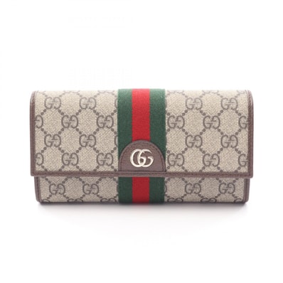 グッチ GUCCI オフィディア GGスプリーム コンチネンタルウォレット 二つ折り長財布 財布 レザー PVC レディース ベージュ系 / マルチカラー 838485FAE0L9746 【新品】
