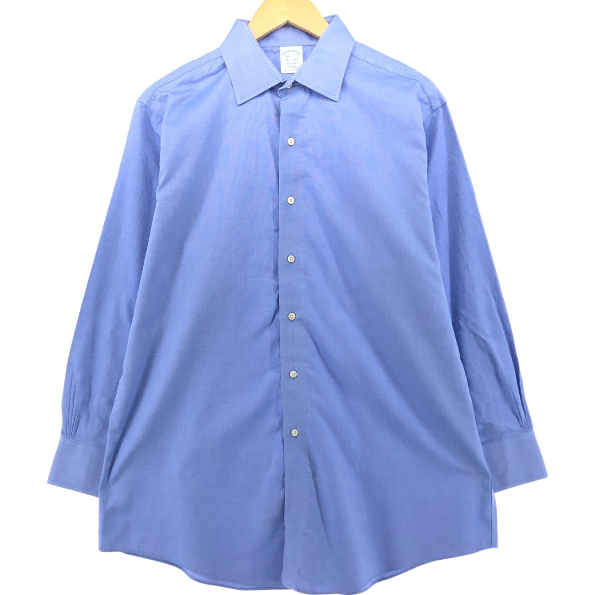 古着 ブルックスブラザーズ Brooks Brothers Est.1818 ワイドカラー 長袖 コットンシャツ メンズL相当/eaa543582