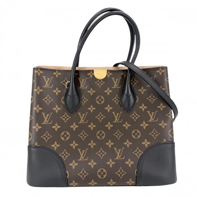 LOUIS VUITTON ルイヴィトン 2WAY モノグラム フランドリン トートバッグ ショルダーバッグ 肩掛け ハンドバッグ かばん 鞄 M41595 ブラウン 茶 ブラック 黒 ゴールド金具 レディース【中古品】
