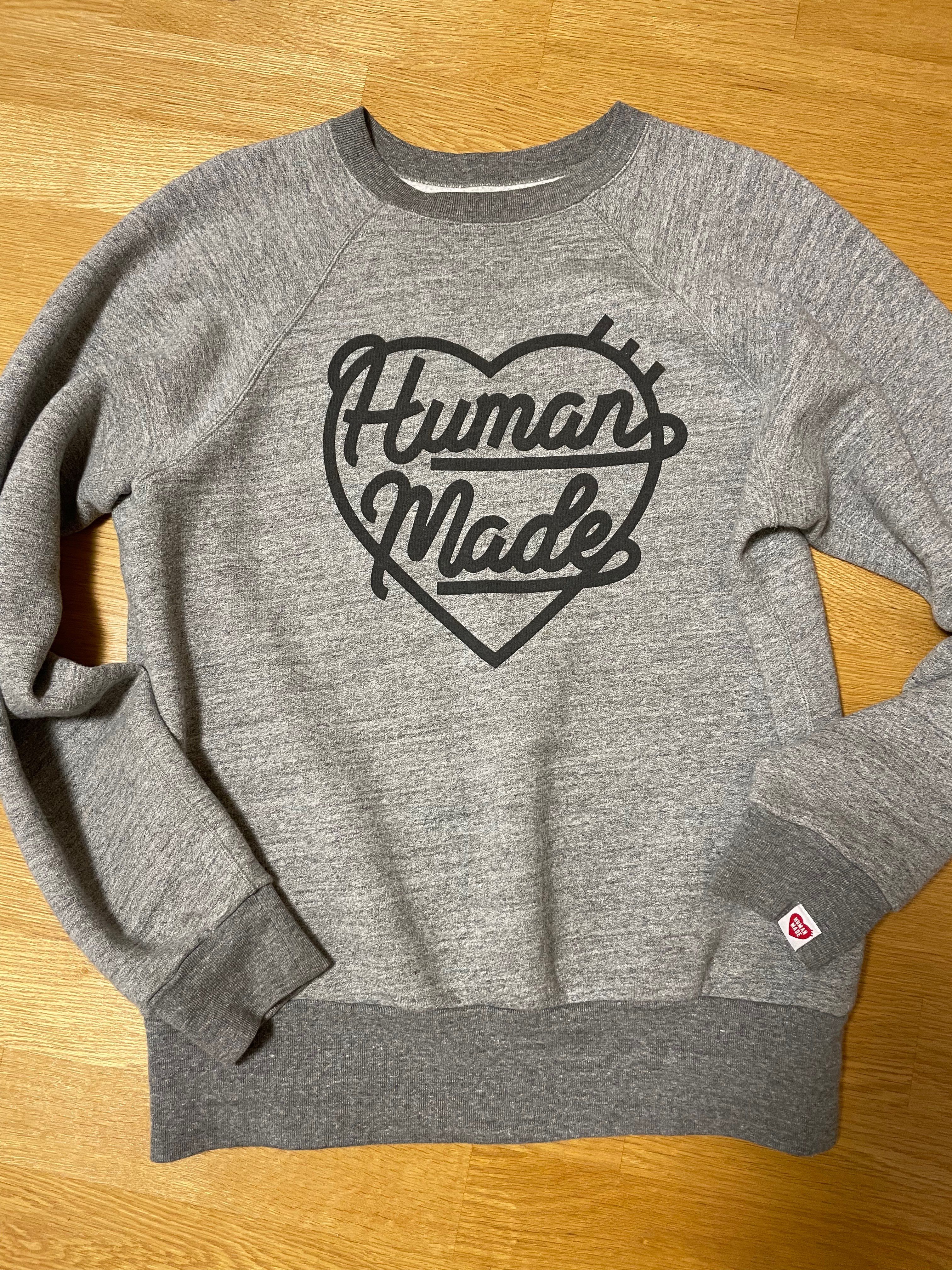 HUMAN MADE RAGLAN CREWNECK SWEATSHIRT "Grey"