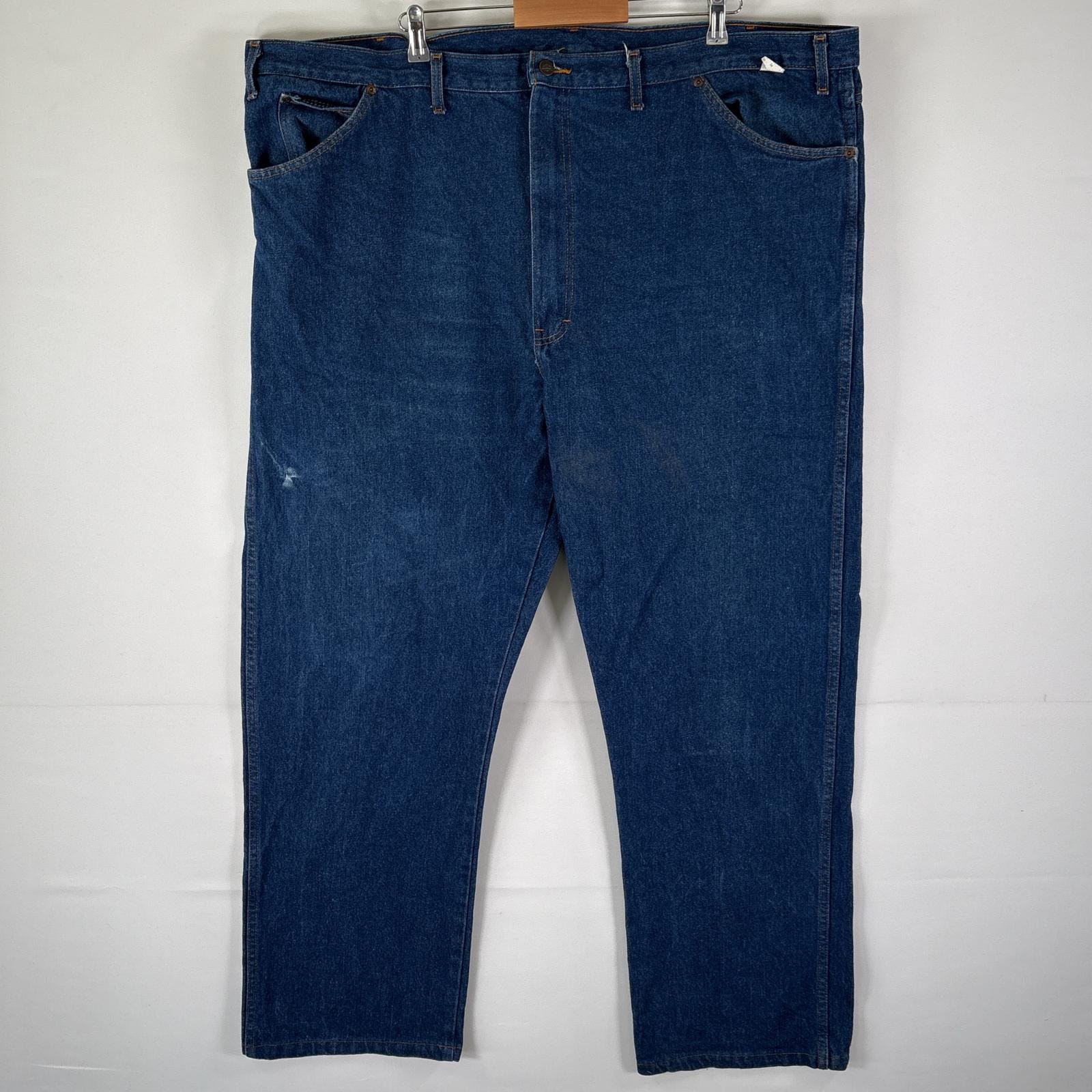 古着 ディッキーズ Dickies デニムパンツ 5ポケット ストレート ワーク ジーンズ ジーパン 色落ち w50 L36 ブルー メンズ