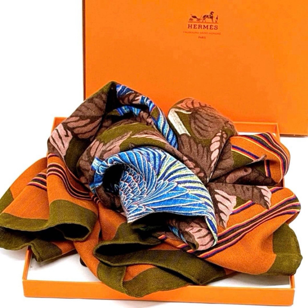C (やや傷や汚れあり)】エルメス HERMES カレ90 カシシル カシミヤ