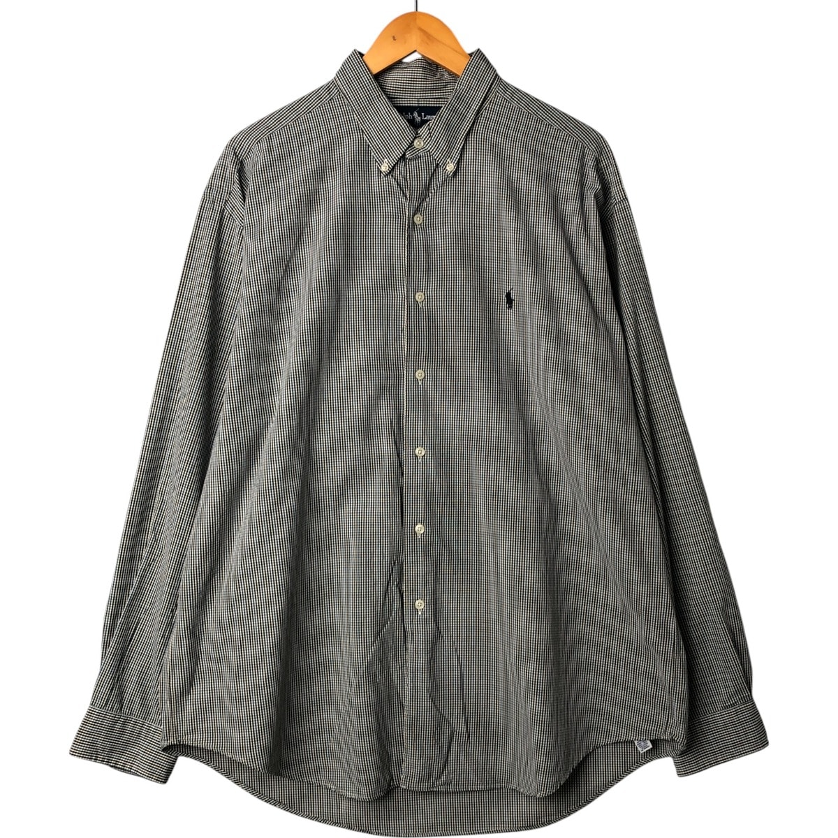 古着 ラルフローレン Ralph Lauren MARLOWE 長袖 ボタンダウンチェックシャツ メンズXL相当/eaa563749