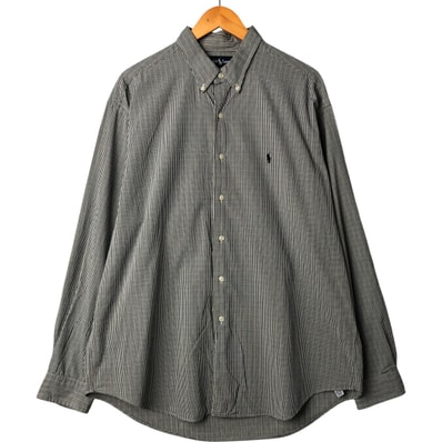 古着 ラルフローレン Ralph Lauren MARLOWE 長袖 ボタンダウンチェックシャツ メンズXL相当/eaa563749