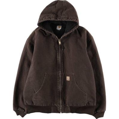 古着 カーハート Carhartt 中綿入り アクティブジャケット ダックフルジップパーカー メンズXXL相当/eaa608856