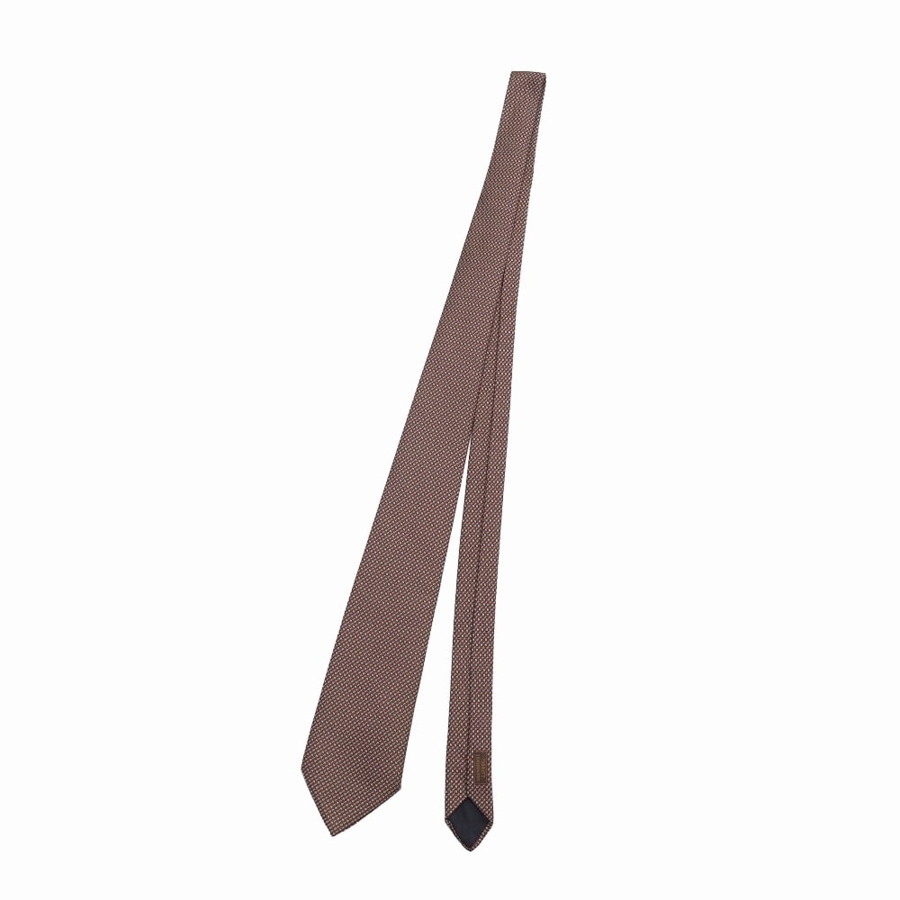 ■美品■HERMES エルメス ネクタイ Hロゴ 総柄 シルクツイル ブランド古着【中古】20260605/RA9657