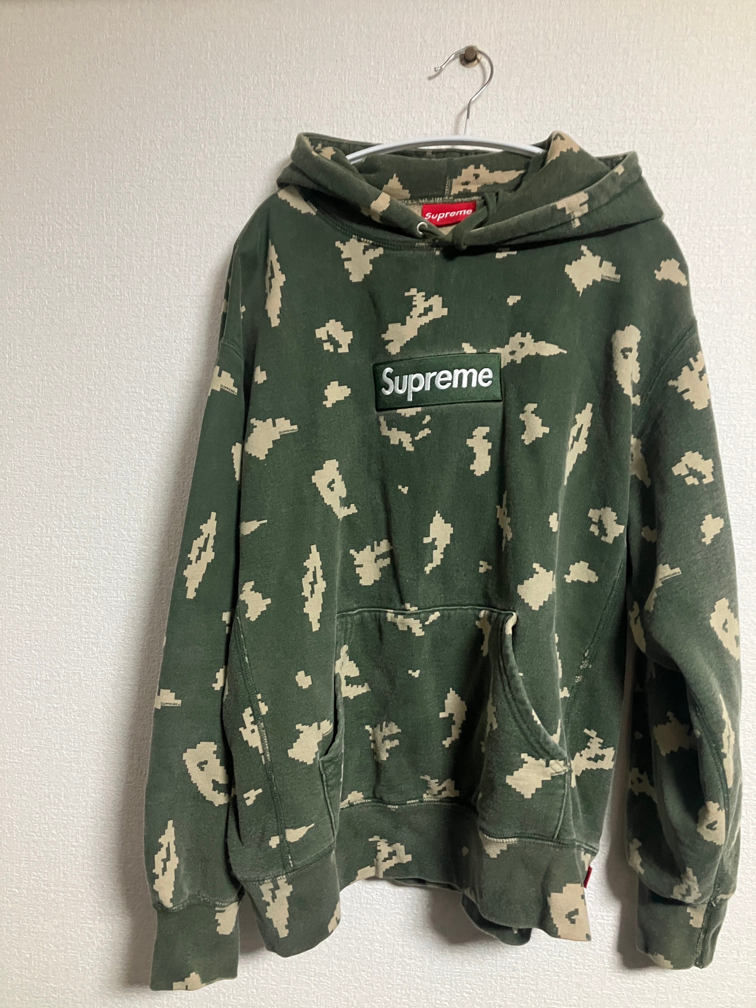 Supreme Box Logo Hooded Sweatshirt "Olive Russian Camo" (21FW)