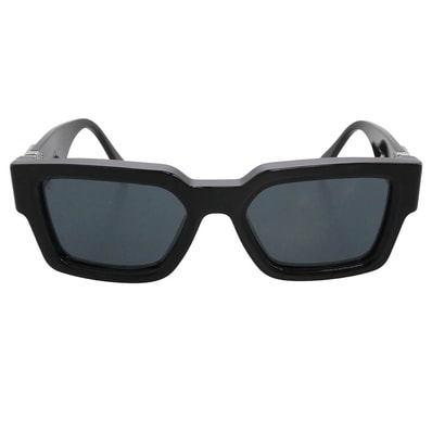 LOUIS VUITTON ルイ・ヴィトン 21SS Z1414E LV match side logo square sunglasses イタリア製 LVマッチ サイド ロゴ スクエア サングラス アイウェア ブラック系 54□20 145【中古】