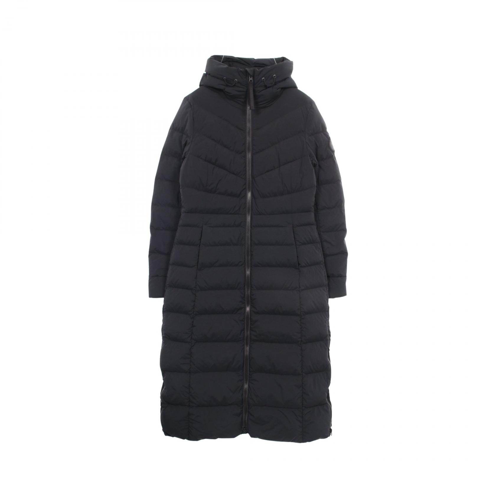 カナダグース CANADA GOOSE Clair Long Coat クレア フード付き ロング ダウンジャケット 衣料品 アウター ナイロン レディース ブラック系 【中古】