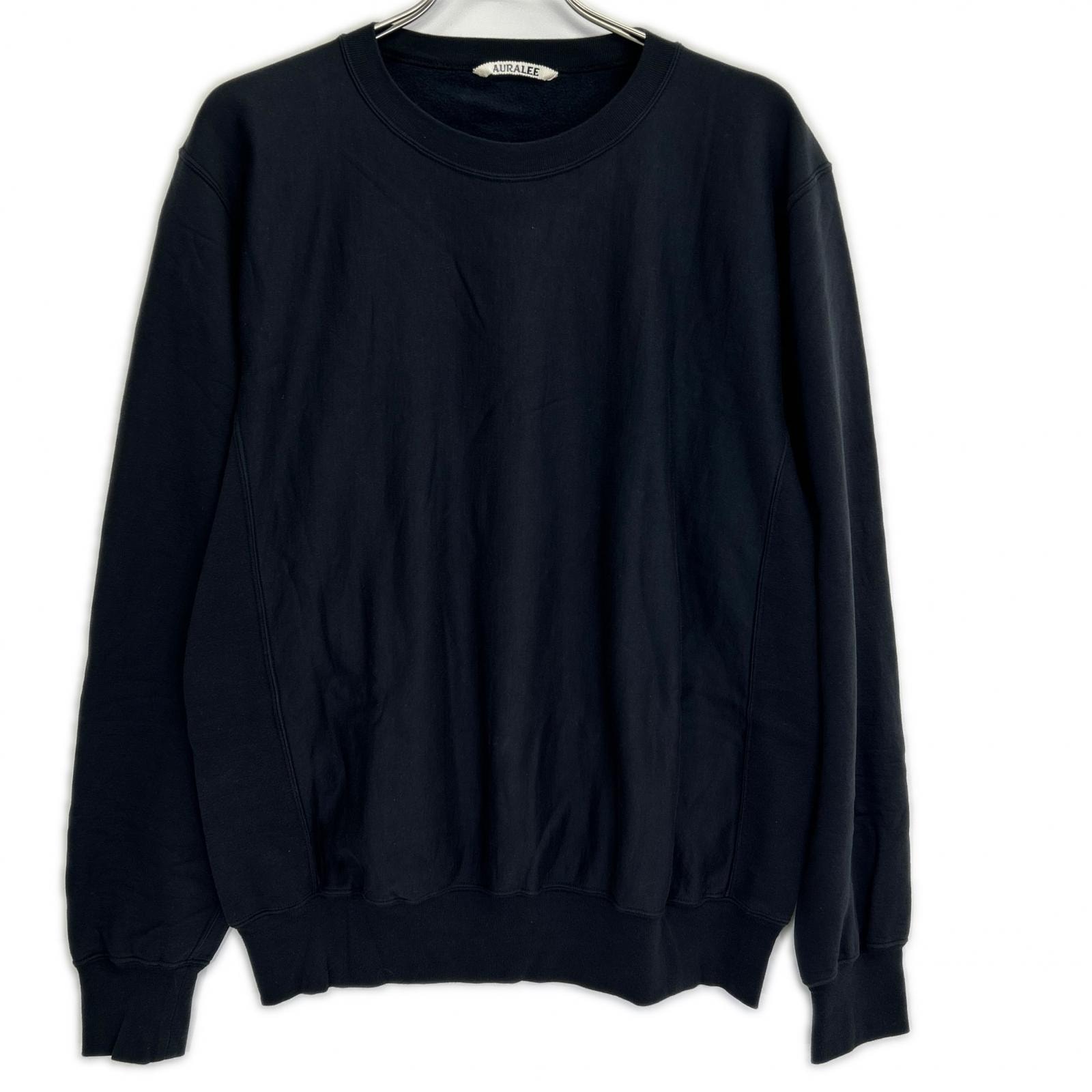 オーラリー 26SS A26SP02NU インクブラック ELASTIC HIGH GAUGE SWEAT P/O 3
