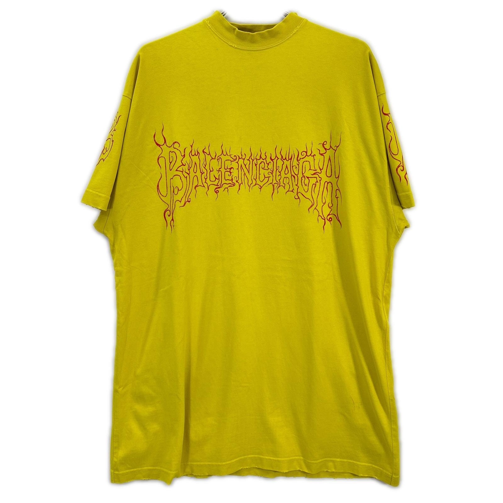 バレンシアガ イエロー 739028 DARKWAVE オーバーサイズTシャツ L