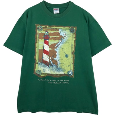 古着 90年代 ヘインズ Hanes HEAVYWEIGHT プリントTシャツ USA製 メンズXL相当 ヴィンテージ/eaa654826