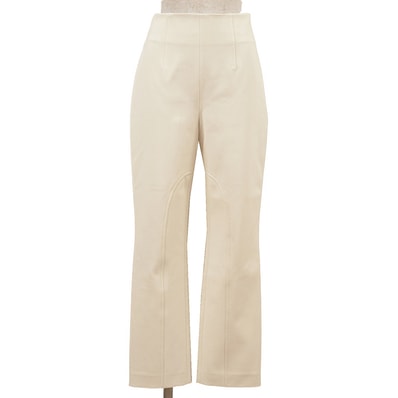 【新品同様】HERMES エルメス パンツ ストレッチ サイズ 36 レディース 2024AW 4H0478 レーヨン ジャージ テーパード ボトムス アイボリー イタリア製