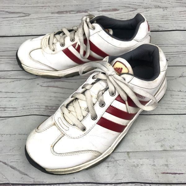 adidas★UNIVERSITY★ゴルフシューズ【26.0】白×赤◆SNA123