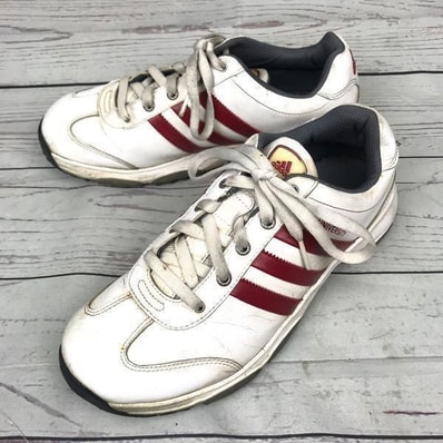 adidas★UNIVERSITY★ゴルフシューズ【26.0】白×赤◆SNA123