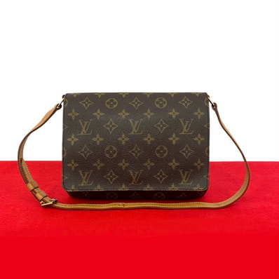 LOUIS VUITTON ルイヴィトン ミュゼット タンゴ モノグラム レザー PVC ショルダーバッグ ブラウン
27102