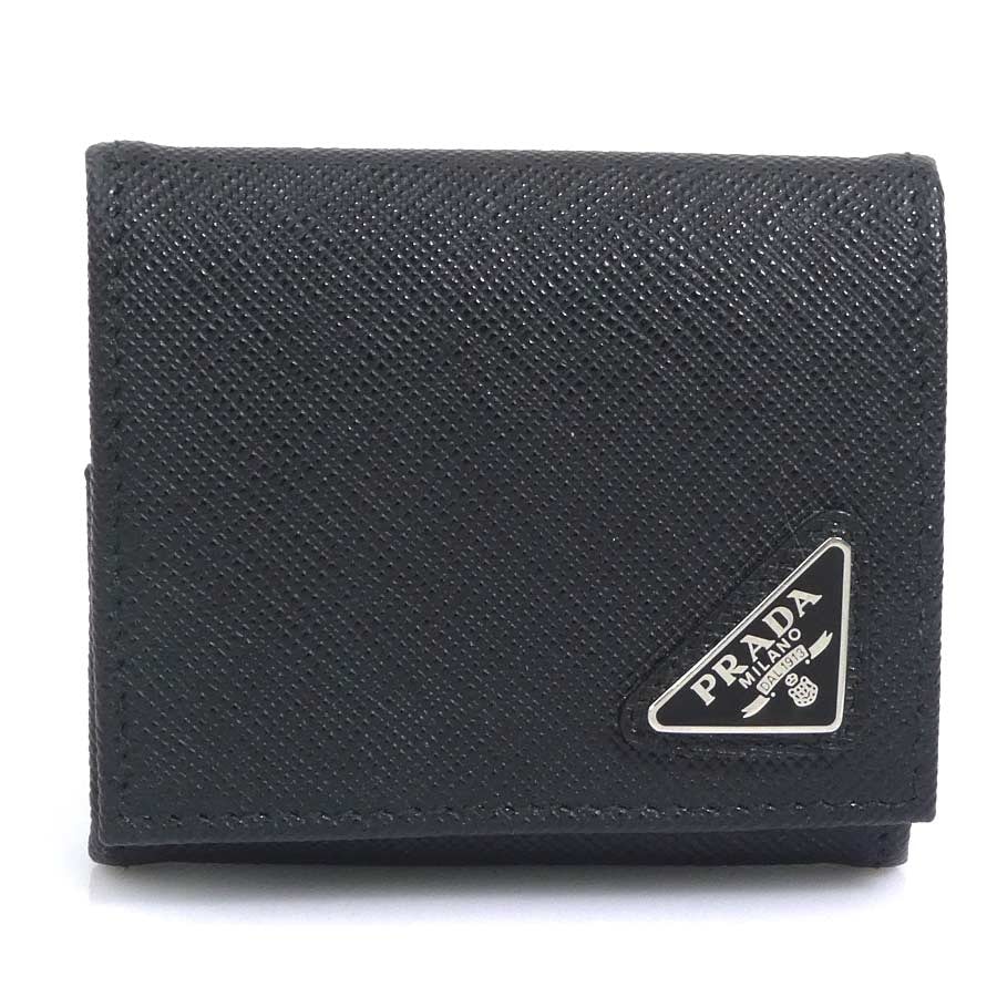 プラダ PRADA コインケース レザー ブラック ユニセックス【中古】 56808k